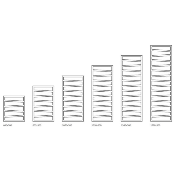 TERMA Zigzag Badheizkörper verfügbare Größen