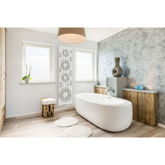 ISAN Collom Heizkörper für Flur mit Druckmotiv - RAL9016