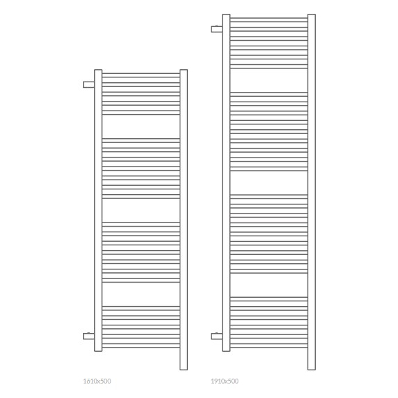 TERMA Bone DW Badheizkörper - verfügbare Größen