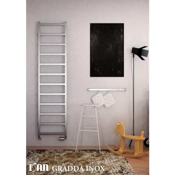 ISAN Gradda Inox Elektrischer Edelstahlheizkörper Interieur
