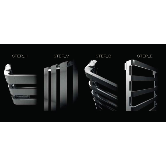IRSAP Step V Chrom-Designheizkörper Reihe Step