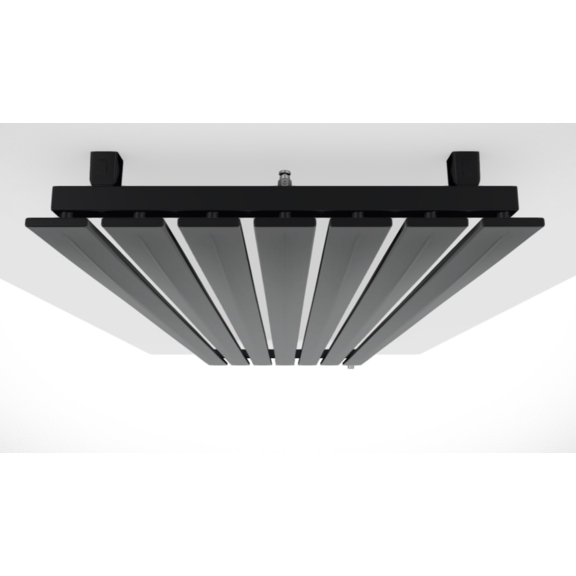 TERMA Pier Designheizkörper 1680x580 Farbe Metallic Black an Wand