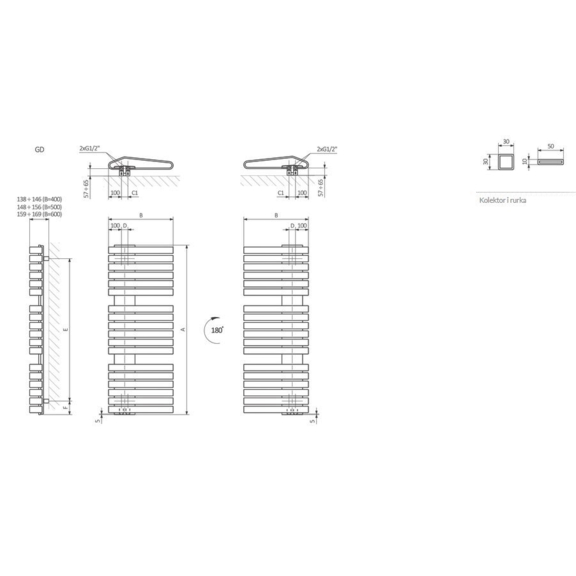 TERMA Iron S Schem - Abmessungsschema