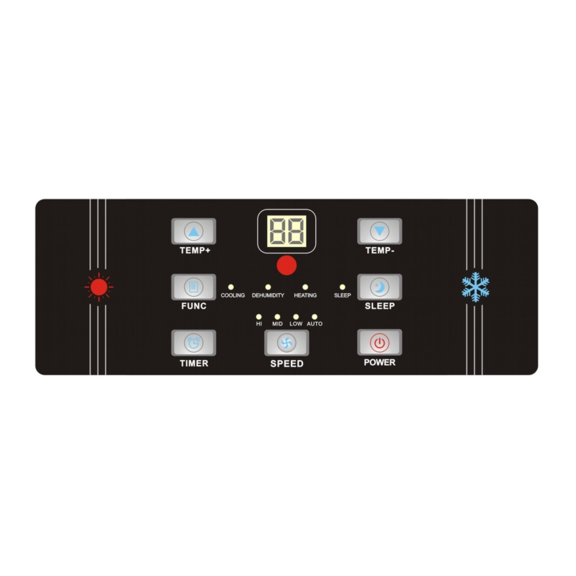 Mobiles Klimagerät Sinclair AMC-11AN Display