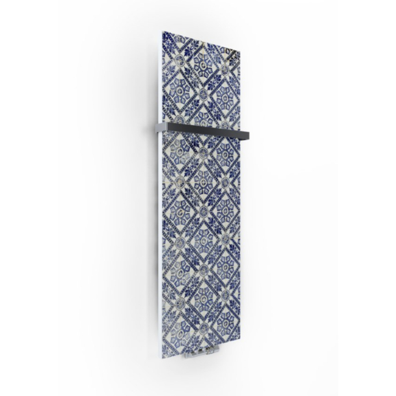 TERMA Case Slim Designheizkörper mit Druckmotiv - Muster 3 - Seitenansicht