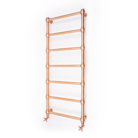 TERMA Retro Designheizkörper 1170x504 Farbe Cooper Seitenansicht