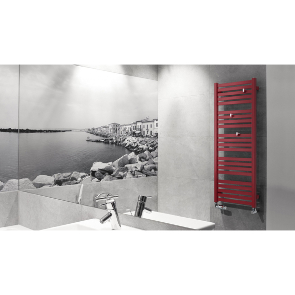 TERMA Marlin Badheizkörper 1185x430 RAL 3017 modernes Interieur