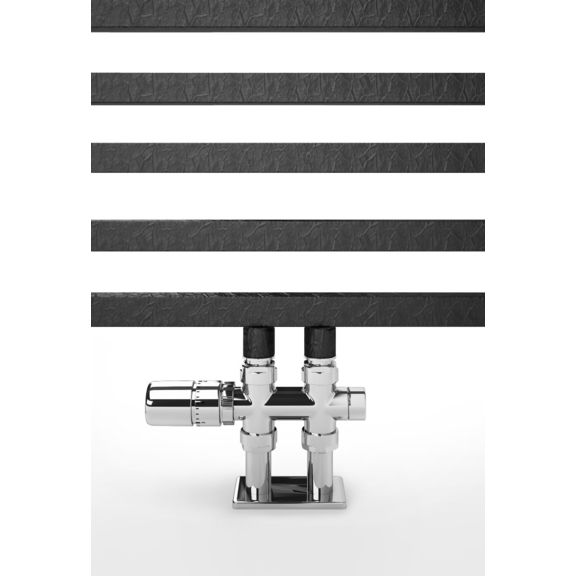 TERMA Bone DW Badheizkörper Farbe Black Crocodile Detail